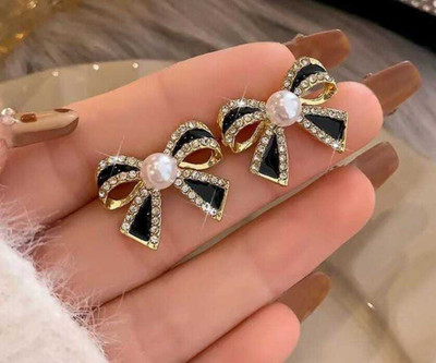 Rockjon Korean Earrings for girls & women stud earrings party wear casual wear Alloy Stud Earring