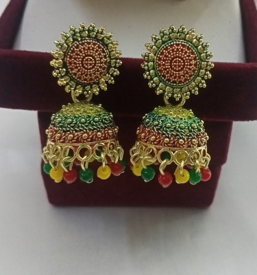 Taniya Craft Multicolour Jhumka Alloy Jhumki Earring