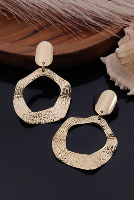 RARE1STUDIO Modern & Stylish Gold-Tone Earrings For Girl's & Women Wear at any Ocassion Alloy Drops & Danglers