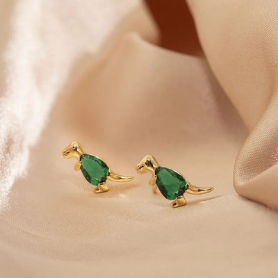 zarevia ZAREVIA Bow Pearl Drop Earrings for Women & Girls Green Stainless Steel Drops & Danglers
