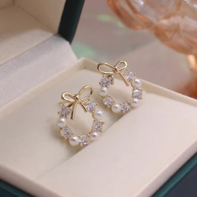 polluxcraft PolluxCraft Korean Earrings for girl and women Pearl Alloy Drops & Danglers