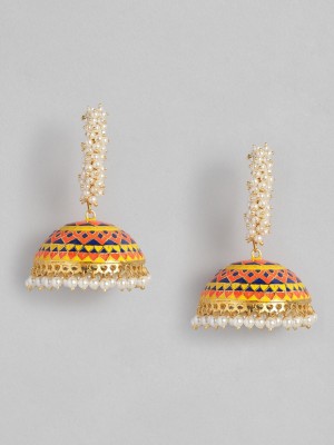 Sangria Dome-Shaped Jhumkas Earrings Beads Alloy Jhumki Earring