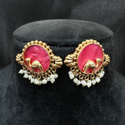 Banarashe Traditional Camel Design Alloy Hoop Earring