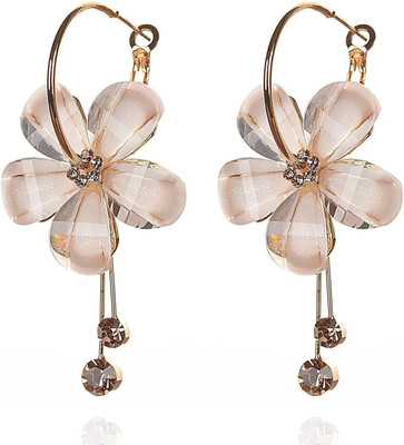 YELLOW CHIMES Fancy Party Wear Crystal Alloy Drops & Danglers