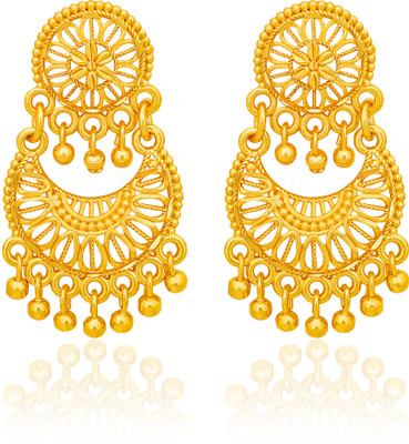 LUV FASHION Traditional Micron Plared Premium Collation Earrings Brass Stud Earring