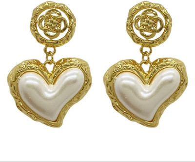 lenuvole Romantic Heart Drop Earrings Stainless Steel Drops & Danglers