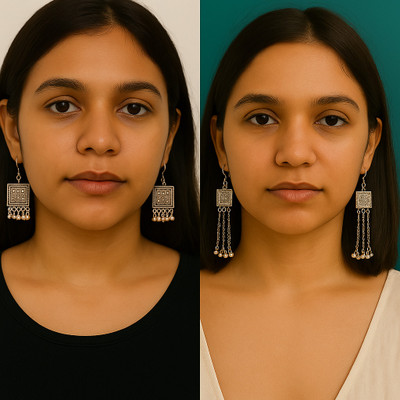 MIRA CREATION Oxidised Silver Tribal Earrings Combo – Short & Long Square Design Alloy Drops & Danglers