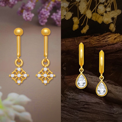 Raj And Deb Traditional Micron Plated Premium Earrings Collection For Women And Girls Brass Stud Earring