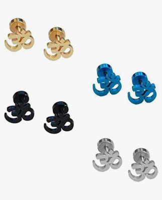 house of common STYLISH OM STUDS COMBO Alloy Stud Earring