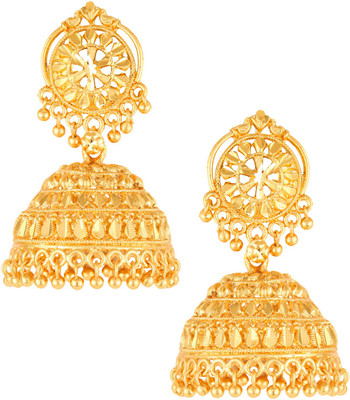VIVASTRI VIVASTRI Sizzling Gold Plated dangler Jhumki CZ Earring for Women & Girls Alloy Jhumki Earring
