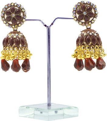 Dorsel Korean Traditional Pearls Beaded Earring Ethnic Dangle Earring For Women Brass Earring Set, Hoop Earring, Jhumki Earring, Magnetic Earring