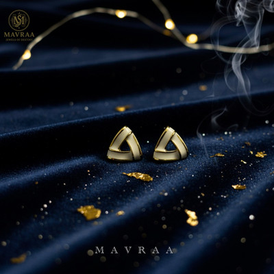 MAVRAA Mavraa Elegant Triangle Geometric Stud Earrings for Women & Girls Alloy Stud Earring