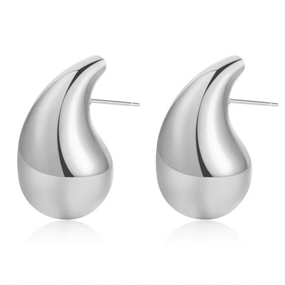 Fashion Fusion Silver Plated Women's Fashion Water Drop Earring For Women & Girls Alloy Stud Earring