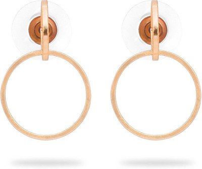 LUV FASHION Rich look party wear rose gold plated earring Brass Drops & Danglers