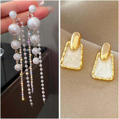 Zestapvt Fashioble style Korean & Classic Earrings Combo Set For Women Alloy Drops & Danglers