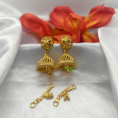 Renus Fashion Plain Flower Jimiki_SideMattal(NEW)_107 Alloy Jhumki Earring