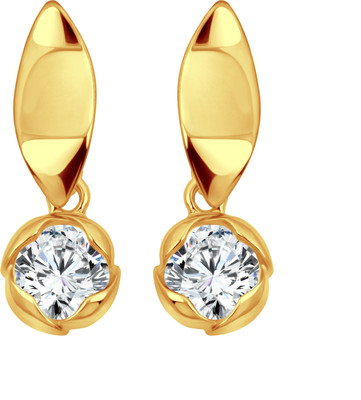 Vivaana Daisy Flower Solitaire CZ Gold Plated earring for Girls Cubic Zirconia Alloy Drops & Danglers
