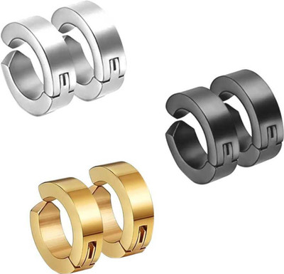 MEHAK CREATION Combo Fancy & Stylish Ear Bali & Studs Stainless Steel Stud non piercing Brass Magnetic Earring