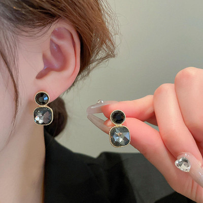 Dressberry Cute Black Shine Fashion Korean Earrings Alloy Drops & Danglers