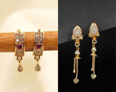 Gemini Creation MODEN EARRING & STUD Cubic Zirconia Alloy Chandbali Earring