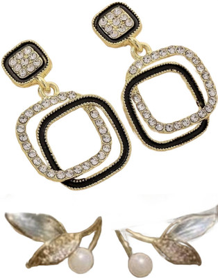 JassaJewelry Korean Elegant Stud Earrings for Girls and Women Alloy Stud Earring