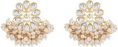 Teejh Teejh Kriya Pearl and Polki Earring Alloy Stud Earring