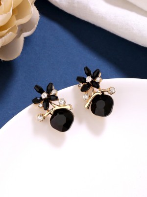 YELLOW CHIMES Designer Fashion Earrings Studs Brass Stud Earring