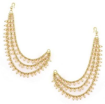 Shree Ju Bahubali Inspired Long Chain for Women and Girl Beads Alloy Jhumki Earring