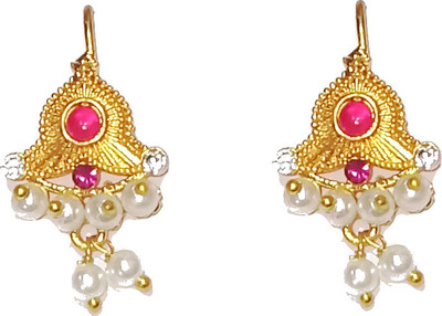 Adhira's Maharashtrian traditional Bugadi Designs Golden Bugdi Earrings Alloy Clip-on Earring