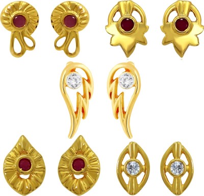 mahi Elegant Crystal Studs Combo Crystal Alloy Stud Earring