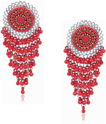 Fashion Fusion Stylish, Party Wear, Designer Silver, Alloy Earrings For Girls Alloy Drops & Danglers