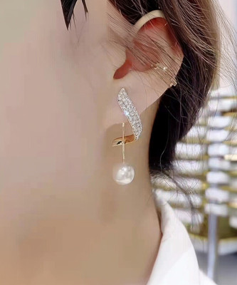 polluxcraft New Designer Western Korean Earrings For Girls and Women Pearl Alloy Drops & Danglers