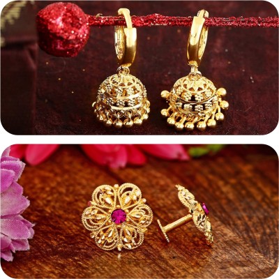 VIGHNAHARTA Everyday wear Fancy Jhumki & Stud Earring combo for Women and Girls Alloy Stud Earring, Jhumki Earring