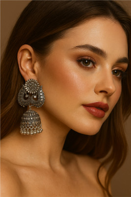 O'Mine Women Oxidesed Jhumka 21 Metal Jhumki Earring