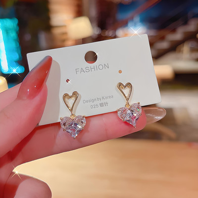 Gloxystore ZSTA-Korean Stylish new collection single Drop Hoop Stud Earring For Women Alloy Drops & Danglers