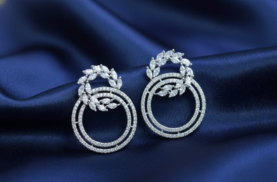 VRG Blaze26 Cubic Zirconia Brass Stud Earring