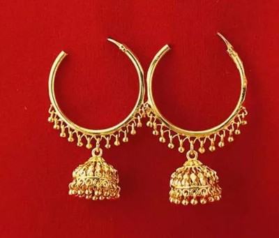 VellaFashion jhumkas bali round earrings hoops wedding party wear brass jhumki , Hoop Earring Brass Jhumki Earring