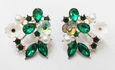 aly GREEN Crystal Alloy Stud Earring