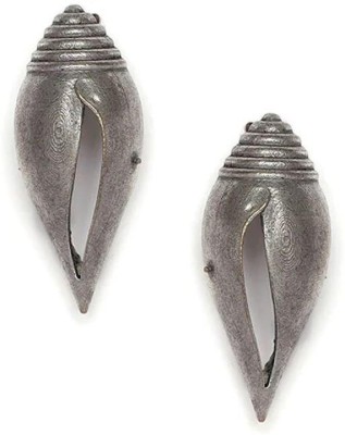 CRUNCHY FASHION Crunchy Fashion Oxidized Shell Shaped Stud Earrings CFE1860 Alloy Drops & Danglers