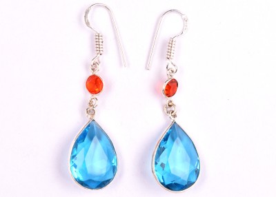 AAR Jewels Drop Dangle Earrings Topaz German Silver Drops & Danglers