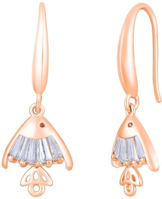 Stefan American Diamond Dangler Earring for Women Crystal Brass Drops & Danglers