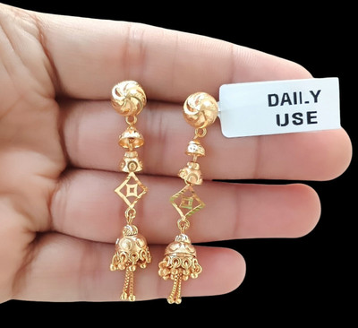 DIVS FASHION SUIDHAGA EARRING WITH DROPPED DESIGN Brass Drops & Danglers