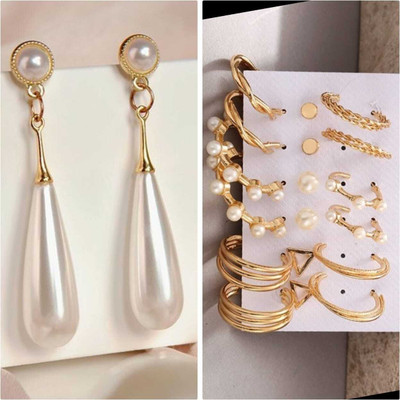 Zestapvt Stylish Korean & Classic Traditional Earrings Combo Set For Women & Girls Alloy Drops & Danglers