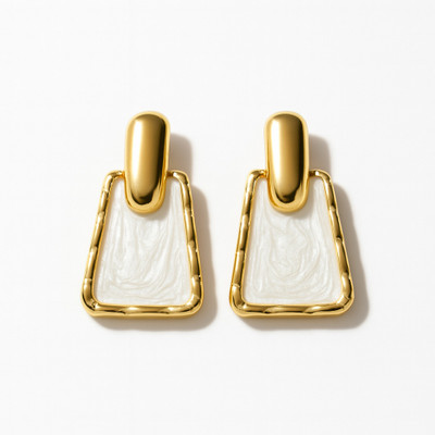 ORUKA Bag Design Korean Earrings Beads Alloy Stud Earring