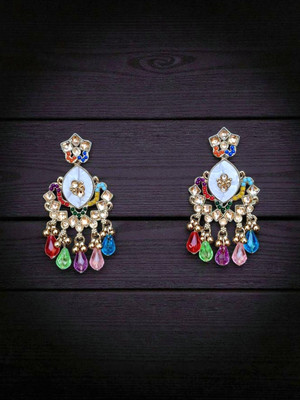 Aromeve Aromeve Ethnic Multicolour Beads Stones Earring For Women Alloy Drops & Danglers
