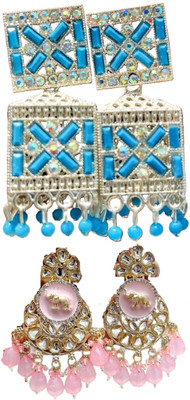 Hernger traders Earring-Box-008_01 & Pink_Elephant_03 Cubic Zirconia Alloy Earring Set