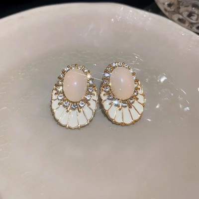 BeautyOne Radiant Grace Oval Stud Earrings Cubic Zirconia Alloy Stud Earring