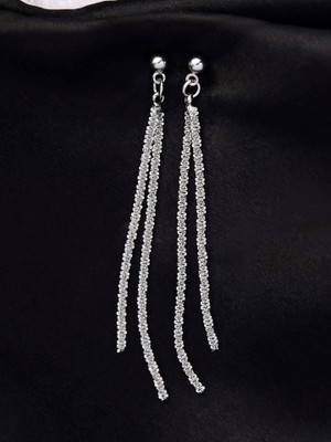 Officially Gorgeous EVERSTYLISH Delicate Metallic Chain Dangle Earrings for Women Alloy Drops & Danglers