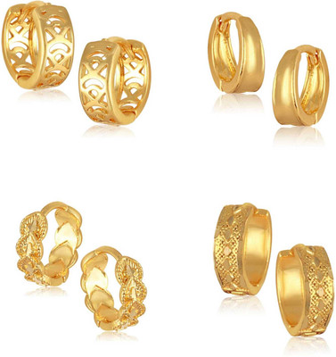 VIGHNAHARTA Vighnaharta Golden Alloy Stud Earrings Combo Set(Sales Package-4 Pair Earrings ) Brass Stud Earring