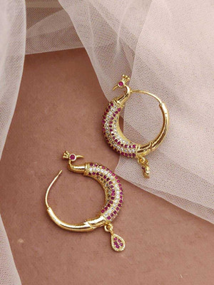 AKSVENTURE Golden Earrings for Womens Girls Fancy Designer Earrings Alloy Cuff Earring